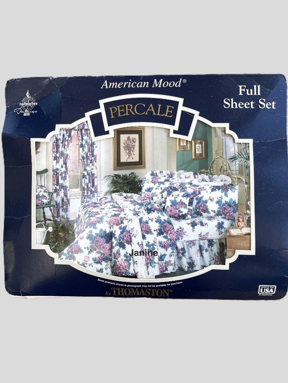 American Mood by Thomaston – Janine Floral Percale Full Sheet Set – NOS Vintage